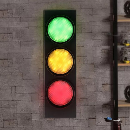 Vivolux | Metallisches Ampel-förmiges Wandmontagelicht Moderne 3-Lampen-Wandleuchte in Schwarz für den Gang