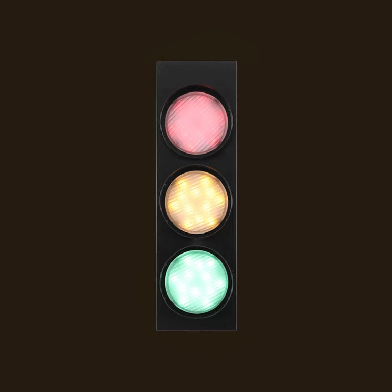 Vivolux | Metallisches Ampel-förmiges Wandmontagelicht Moderne 3-Lampen-Wandleuchte in Schwarz für den Gang