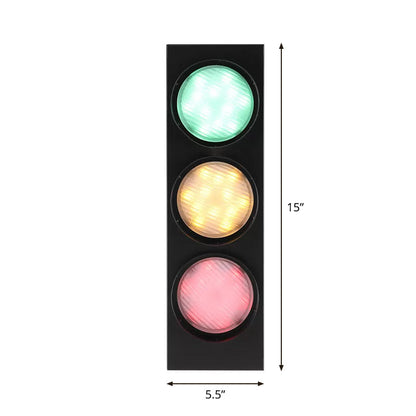 Vivolux | Metallisches Ampel-förmiges Wandmontagelicht Moderne 3-Lampen-Wandleuchte in Schwarz für den Gang