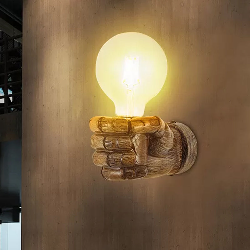 Vivolux | Licht Hout Links/Rechts Vuist Wandlamp Nordic 1-Lamp Hars Wand Sconces Licht voor Restaurant