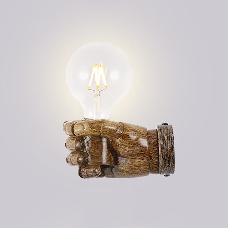Vivolux | Licht Hout Links/Rechts Vuist Wandlamp Nordic 1-Lamp Hars Wand Sconces Licht voor Restaurant