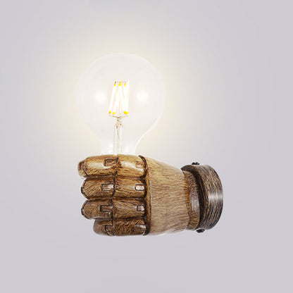 Vivolux | Licht Hout Links/Rechts Vuist Wandlamp Nordic 1-Lamp Hars Wand Sconces Licht voor Restaurant