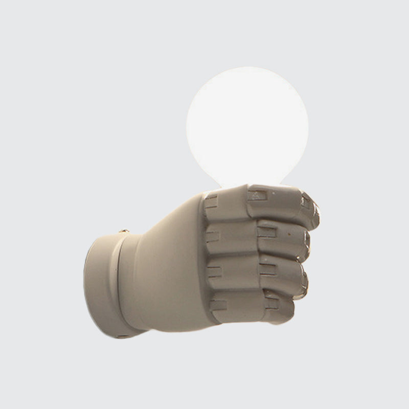 Vivolux | Fist Wandleuchte Art Deco Harz 1-Kopf Weiß/Schwarz Wandmontierte Leuchte für Büro