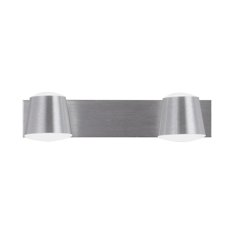 Vivolux | Getailleerde Woonkamer Vanity Wandlamp Eenvoudige Stijl Metaal 1/2/3 Koppen Zilveren Wandlicht Armatuur in Warm/Wit Licht