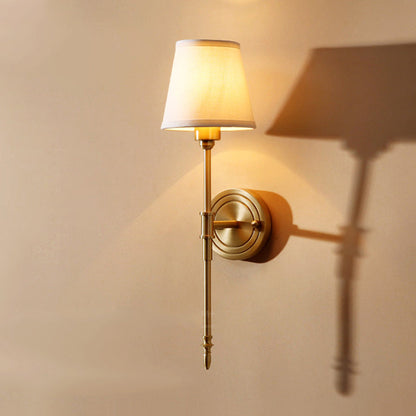 Vivolux | Tapered Slaapkamer Wandlamp Kit Minimalistische Stof 1 Lamp Gouden Wandmontage Leeskamp met Potlood Arm