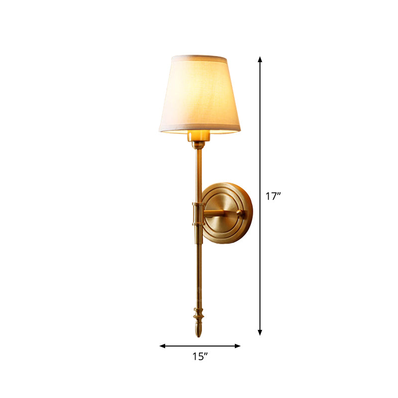 Vivolux | Tapered Slaapkamer Wandlamp Kit Minimalistische Stof 1 Lamp Gouden Wandmontage Leeskamp met Potlood Arm