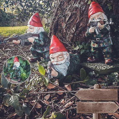 Vivolux | Militärischer Gartenzwerg mit Tarnuniform