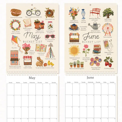 2025 Bucket List Kalender