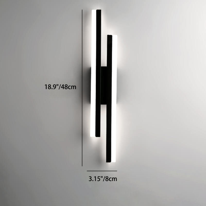 Vivolux | LuxLine Moderne LED Wandlampe | Minimalistisches Design | Eisen & Acryl | Dimmbares Licht