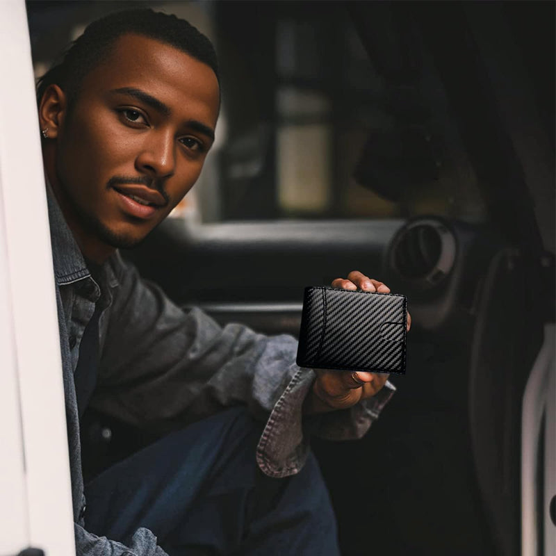 Diebstahlsicherer Magnetkartenhalter aus echtem Leder