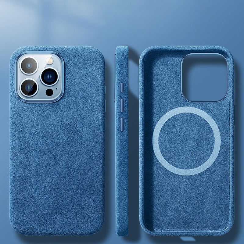 Vivolux | Italienische Alcantara Magnetische Hülle für Iphone