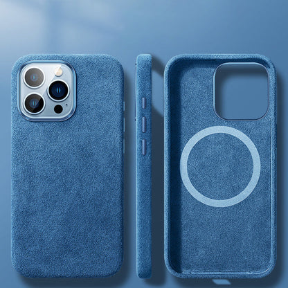 Vivolux | Italienische Alcantara Magnetische Hülle für Iphone