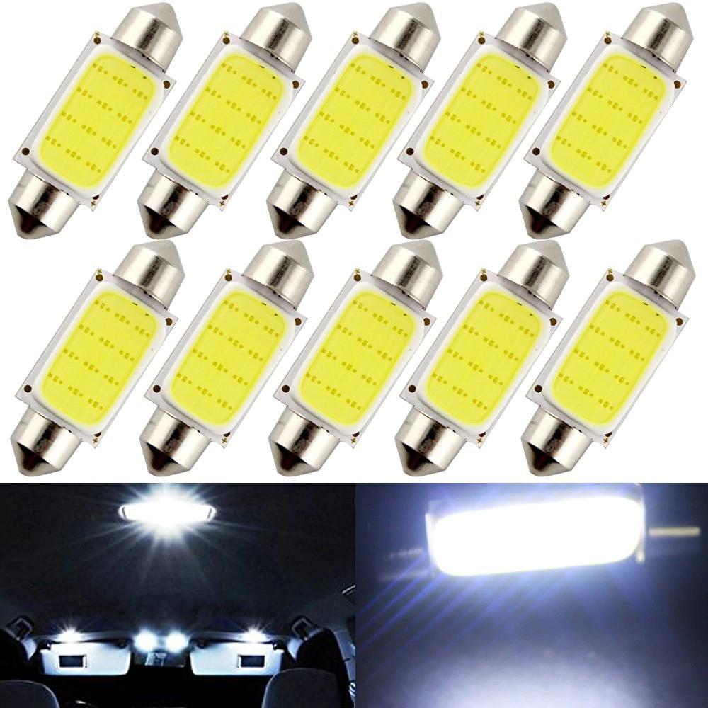 Vivolux | 10 Stück Auto-Innenraum-Dome-Lampen COB 1.5W DC12V LED-Lampenplatte
