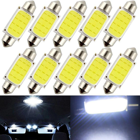 Vivolux | 10 Stück Auto-Innenraum-Dome-Lampen COB 1.5W DC12V LED-Lampenplatte