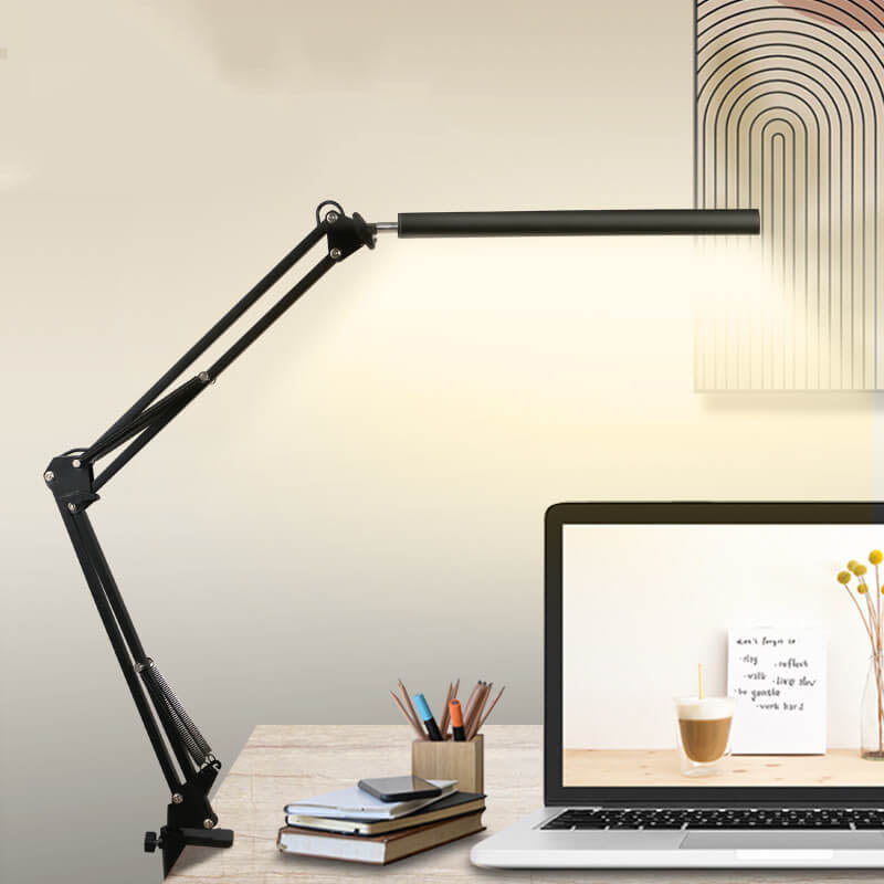 Vivolux | LED Klappbarer Langer Arm Clip Augen Schutz USB Lese Tischlampe