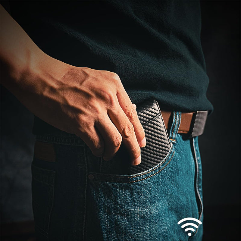 Vivolux | Diebstahlsicherer Magnetkartenhalter aus echtem Leder