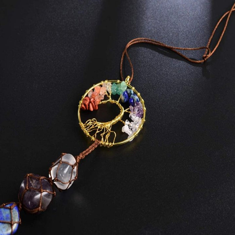 Vivolux | 7 Chakra Stein Heilung Kristall Lebensbaum Dekoration