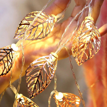 Vivolux | Goldene Blatt Lichterkette