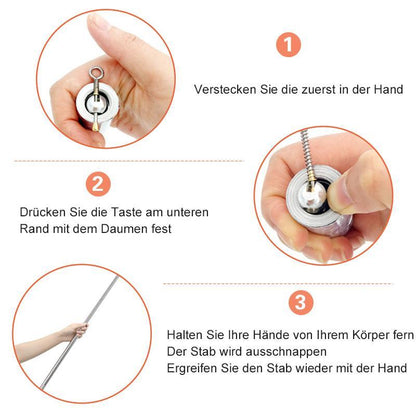 Vivolux | Tragbare Metall Stab für Selbstverteidigung und Zauberkunst