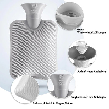 Nachfüllbarer Wärmflaschengürtel aus Plüsch