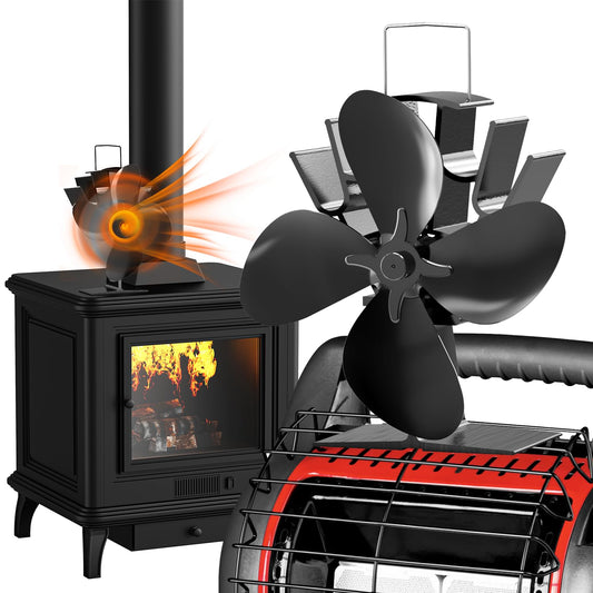 Vivolux | 4-Blatt-Herd- und Kaminofenventilator für Holz/Kamin