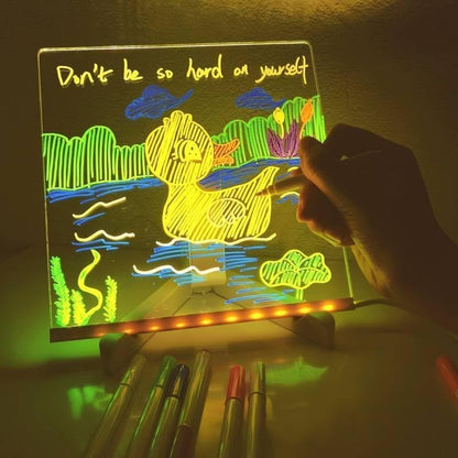 Vivolux | LED Notiztafel mit 7 Farben Stift