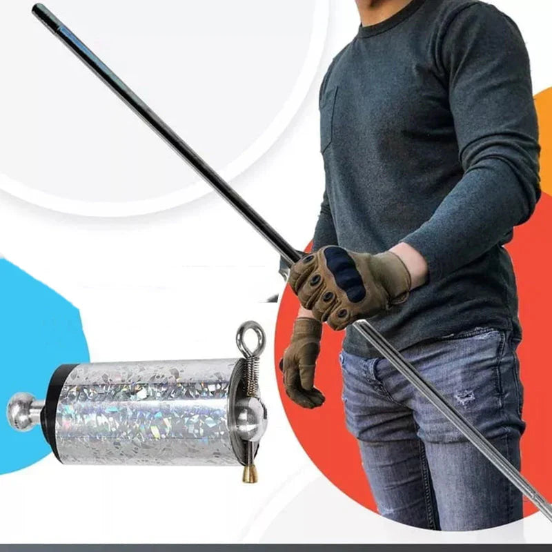 Tragbarer Metallstab für Selbstverteidigung und Zauberkunst