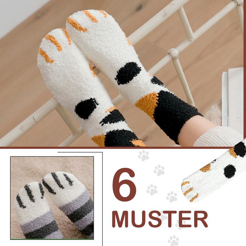 Dicke warme süße Katzenkrallen-Bodensocken