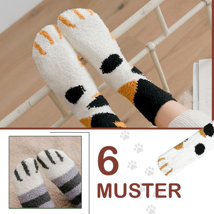 Dicke warme süße Katzenkrallen-Bodensocken