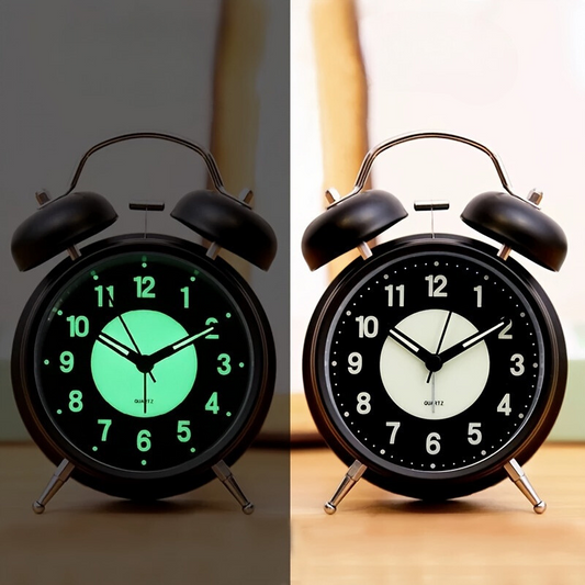 Vivolux | LuminousTime - Elegante Metallwecker mit sanfter Beleuchtung für friedliche Morgen und Nächte