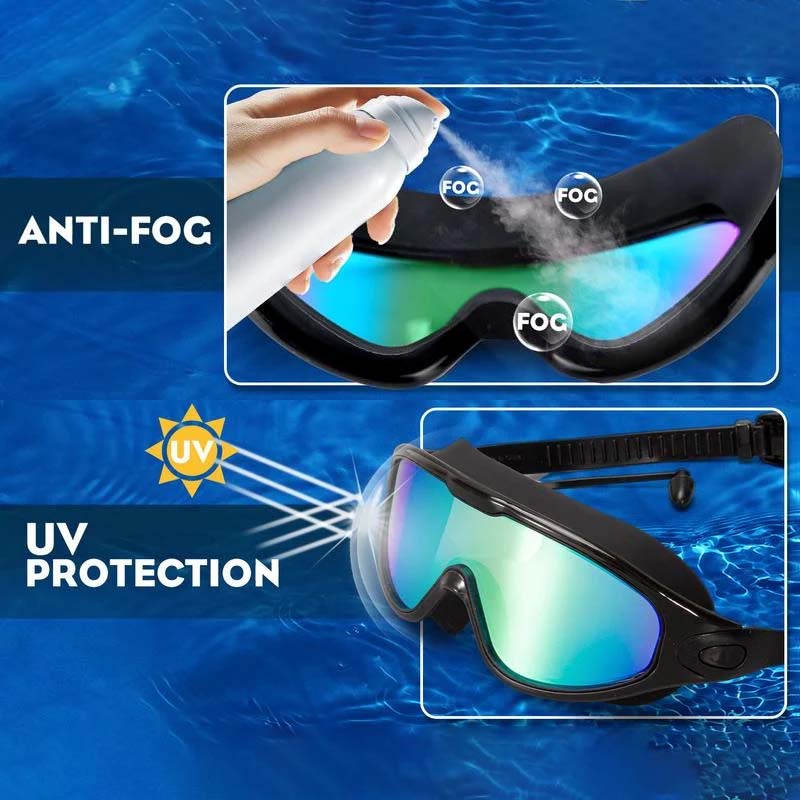 Weitwinkel-Schwimmbrille mit Antibeschlag-Effekt