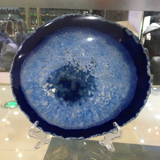 Vivolux | Blaue Achat-Kristallscheibe
