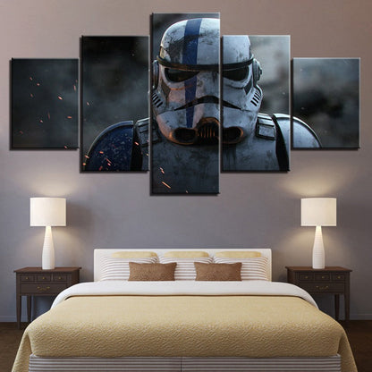 Vivolux | Stormtrooper Star Wars - 5 Teile Canvas Wandkunst - Hochauflösender Druck