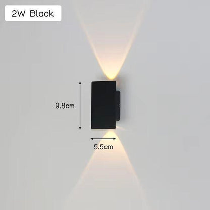 Licht - Moderne wetterfeste LED-Wandleuchte aus Aluminium für den Außenbereich