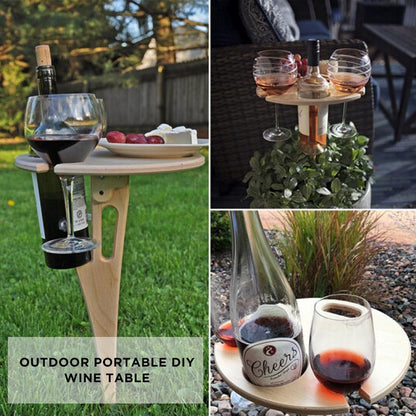 Vivolux | Outdoor tragbarer DIY Klapptisch für Wein