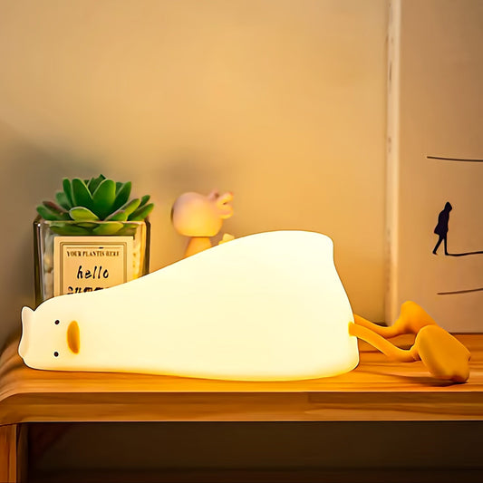 Vivolux | Sleeping Duck Lampe - Wiederaufladbare Dimmbare Silikon Nachtlicht