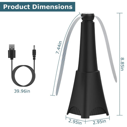 Vivolux | 2er-Pack: Tragfan mit reflektierendem Fliegenabwehr, wiederaufladbarer Akku betrieben