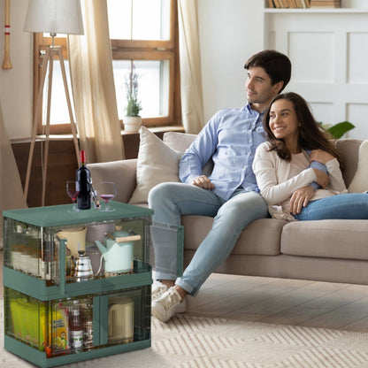 Vivolux | 2-teilig: Zusammenklappbare Stapelbare Aufbewahrungsbehälter mit Deckel