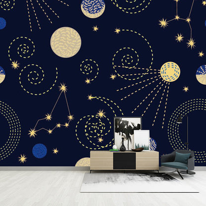 Vivolux | Clouding Pattern Mural Decal Pastellfarbe Zeitgenössische Wandverkleidung für das Wohnzimmer