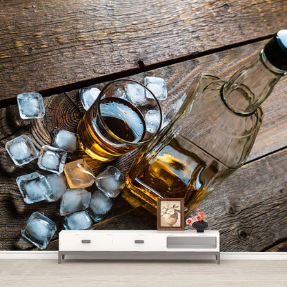 Vivolux | Extra große Wein Wandmural Lichtfarbe Vlies Wandkunst für Club Dekor, kundenspezifisch