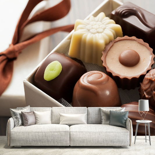 Vivolux | Leckeres Schokoladen-Wandtattoo Modern Dekorative Dessert Shop Wandkunst, Individuell Bedruckt