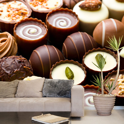 Vivolux | Donkere Kleur Heerlijke Chocolade Muur Tattoo Hedendaags Non-woven Materiaal Muurbedekking