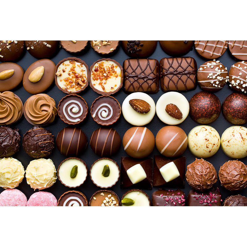 Vivolux | Schokoladenmural Tapete Sanfte Farbe Zeitgemäße Wandverkleidung für Dessertladen