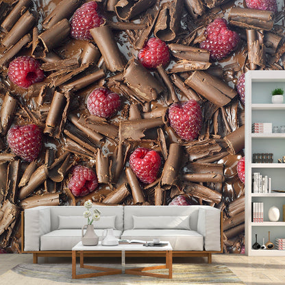 Vivolux | Lichte kleur chocolade muurstain resistente hedendaagse dessertwinkel wandbekleding