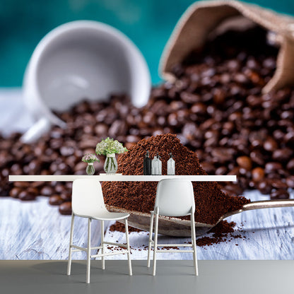 Vivolux | Nicht gewebtes dekoratives Wandmural modernes Kaffeebohnentapete, benutzerdefiniert gedruckt