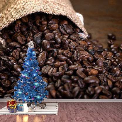 Vivolux | Nicht gewebtes dekoratives Wandmural modernes Kaffeebohnentapete, benutzerdefiniert gedruckt