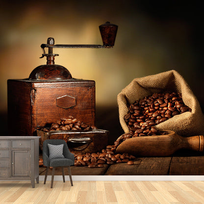 Vivolux | Nicht gewebtes dekoratives Wandmural modernes Kaffeebohnentapete, benutzerdefiniert gedruckt