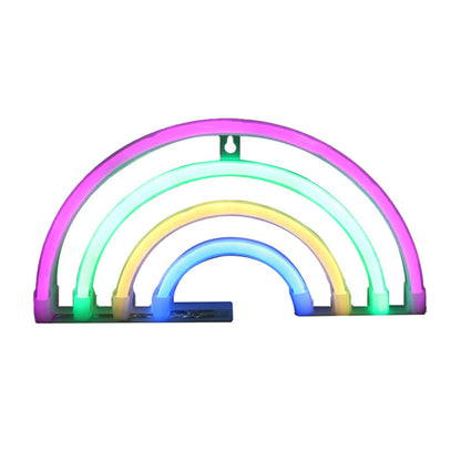 Vivolux | Regenboog Plastic Nachtlamp Creatieve USB Voeding LED Witte Wand Nachtverlichting voor Nachtkastje