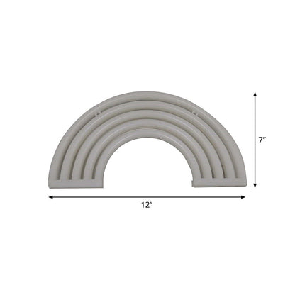 Vivolux | Plastic Rainbow Nachtlicht Modern Style LED Weiße Wand Nachtlampe mit USB Stecker-Kabel