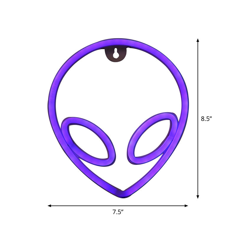 Vivolux | Alien Head Nachtkastje Licht Cartoontyp Kunststoff LED Weiß Wandbeleuchtung für Babyzimmer